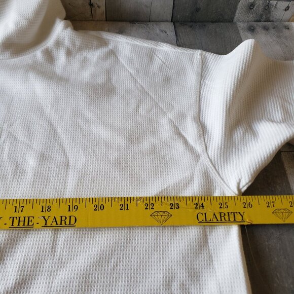 NWT - Lands' End White Ladies' Waffle Funnel Neck Top - Size XXL - Picture 4 of 6